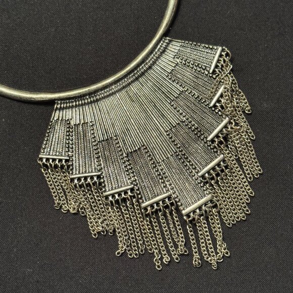 Jewelry - Vintage Silver Tone Choker Necklace